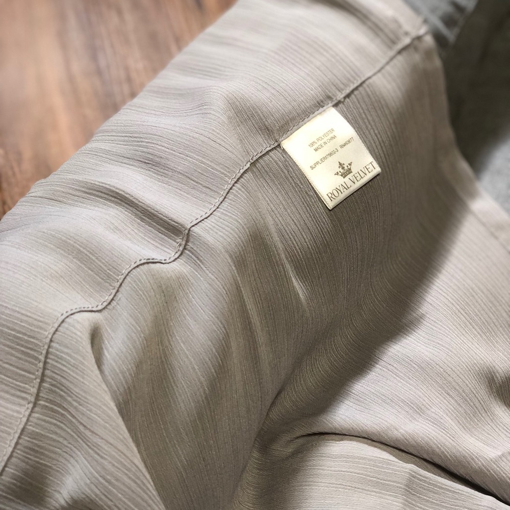 Gray Royal Velvet Sheer Curtains